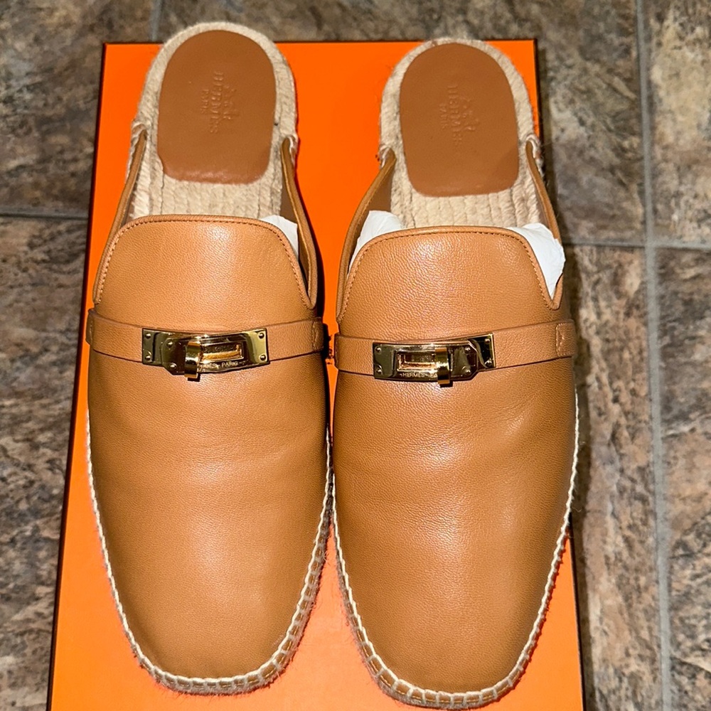 Authentic Hermes Féria Goatskin Espadrille